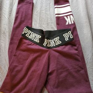 Pink cotton leggings